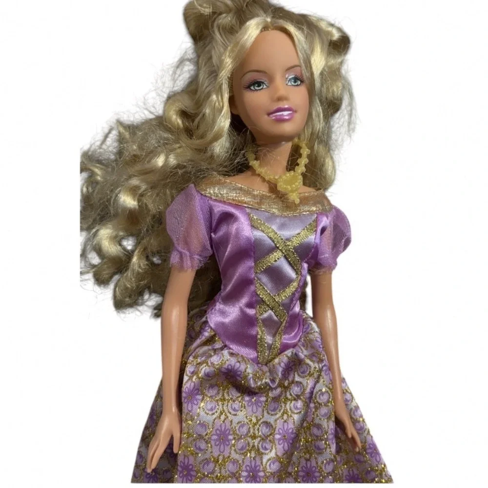 Barbie Masquerade Ball Princess Doll Purple Gold Floral Dress 2007 Mattel M4491
